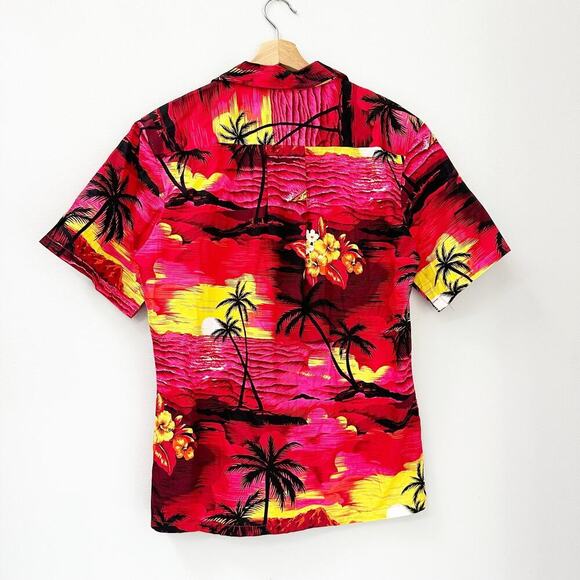 Palmwave Hawaii 100% Cotton Button Down Shirt Short Sleeve Size Small - Picture 3 of 7